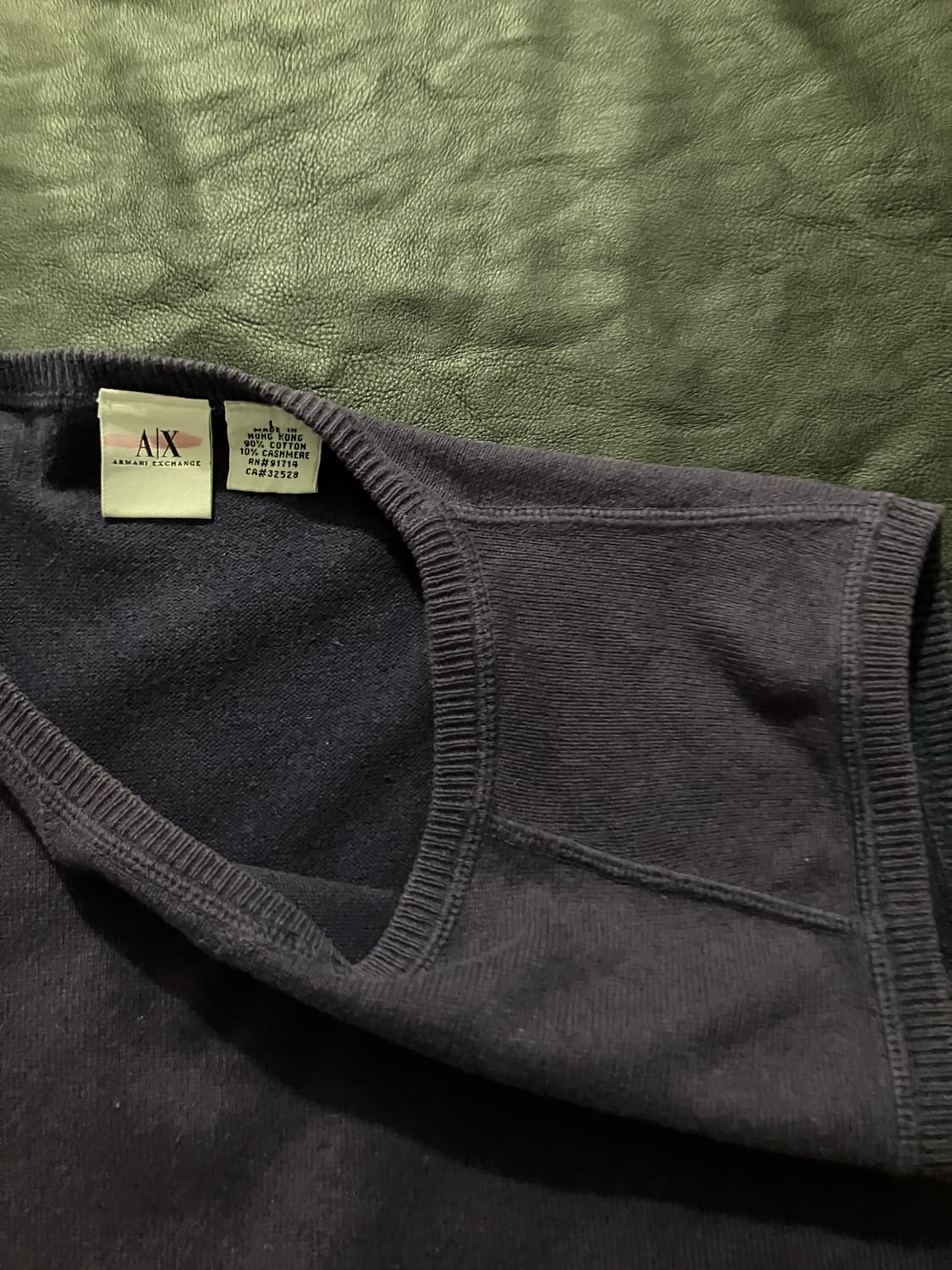 00s 조르지오 아르마니 EXCHANGE 코튼 캐시미어 니트 베스트 상품이미지3