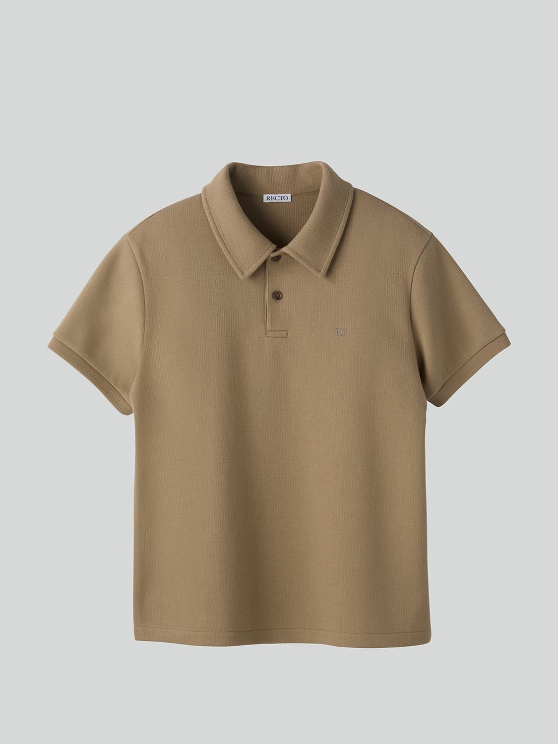 렉토 26SS 슬림핏 PK 피케 탑 카라 티셔츠 멜란지 그레이 상품이미지4