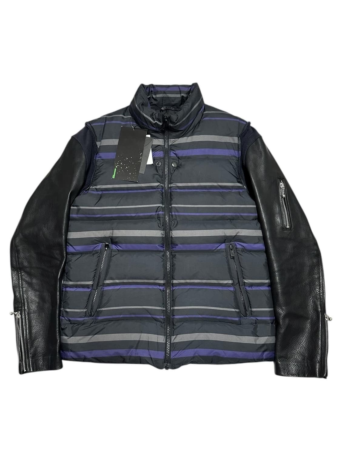 언더커버 레더 슬리브 패딩 상품이미지1