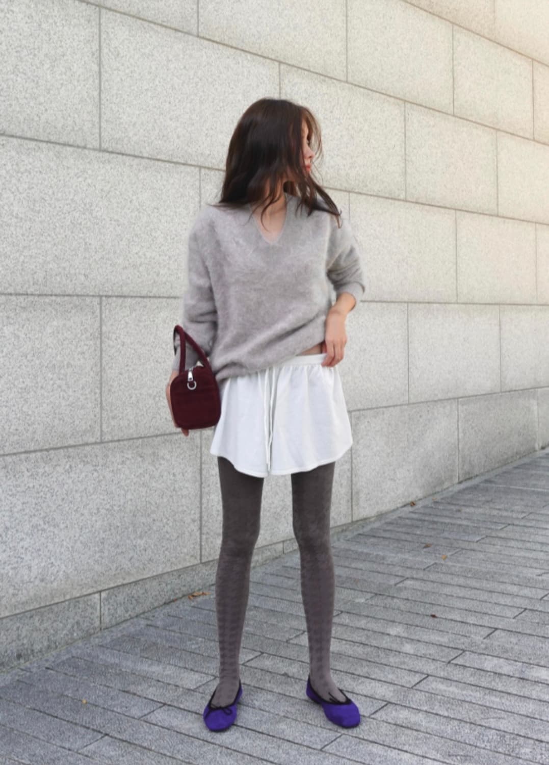 퓨어캐시미어 박민주 플레어쇼츠 m 상품이미지2