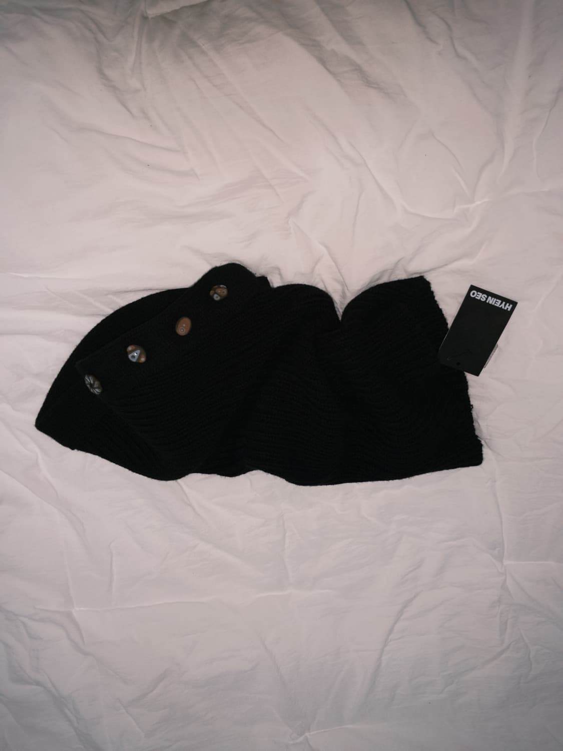 혜인서 울 스누드 블랙 머플러 새상품 상품이미지2