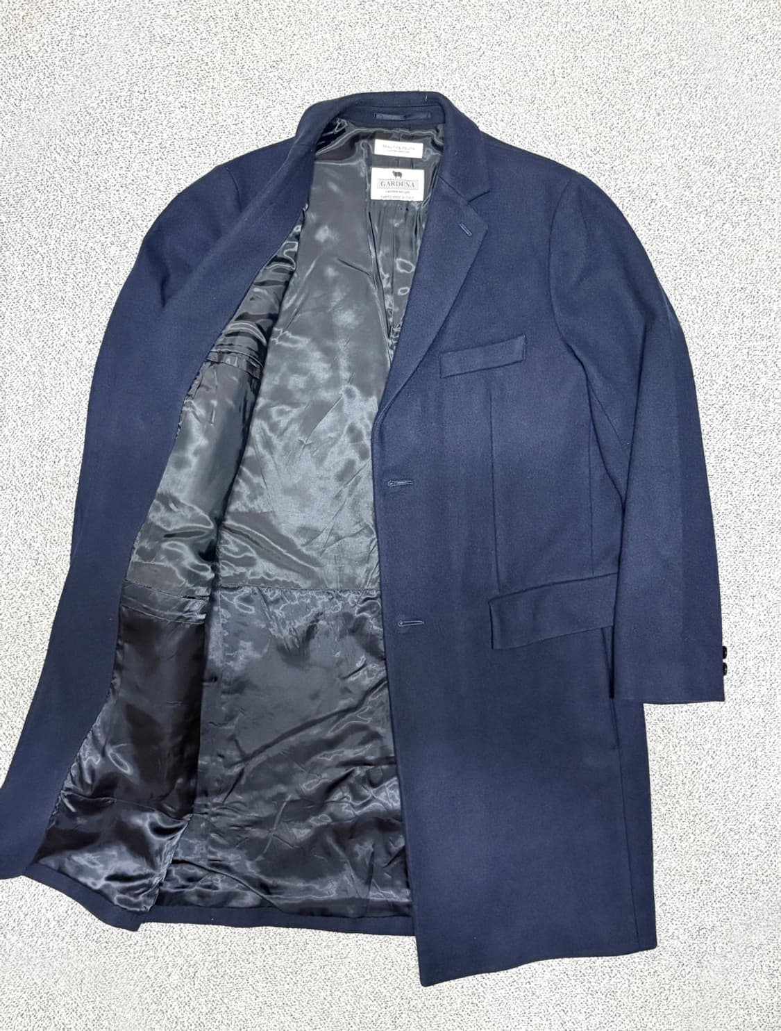 뷰티 앤 유스 이태리 GARDENA 울 네이비 싱글 코트 상품이미지4