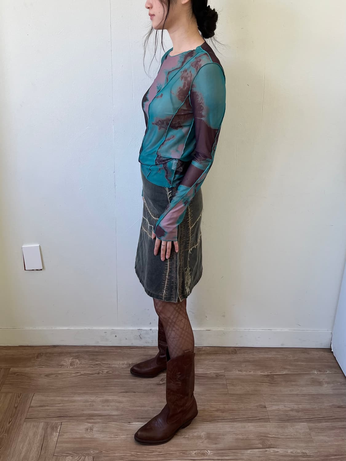 Dazy 오로라 시스루 탑 상품이미지9