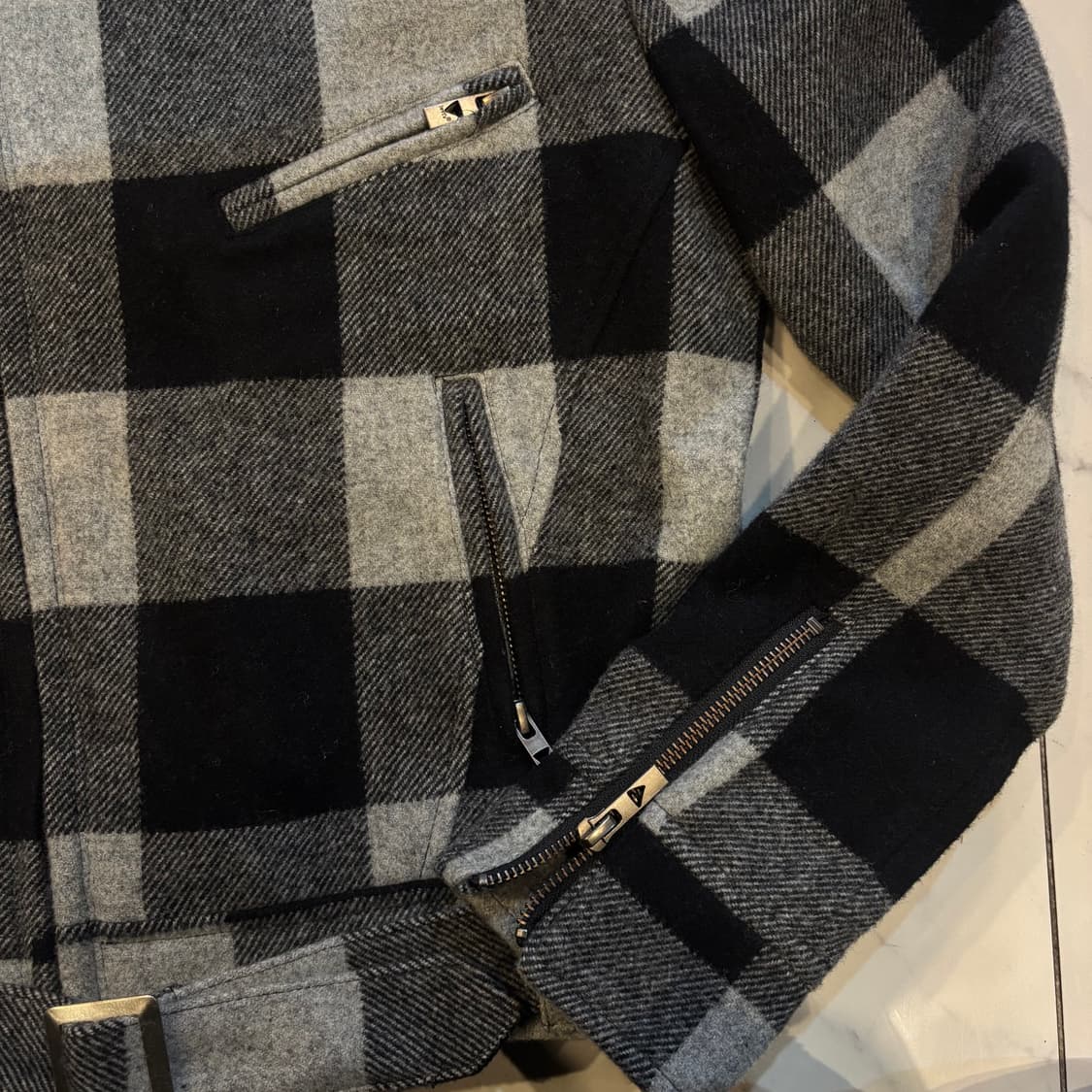 [새상품] 리바이스 버팔로 체크 버클자켓 울자켓 괴짜맛 빈티지 블랙 상품이미지4