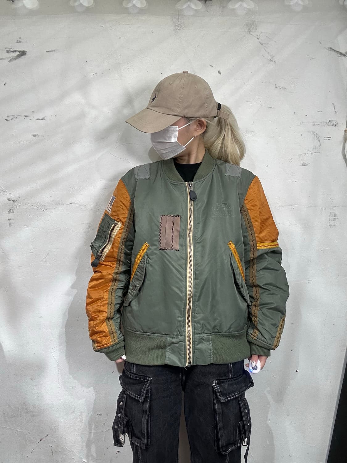 Xtonz 엑스톤즈 항공잠바 카키 ma-1 마원 자켓 M 상품이미지2