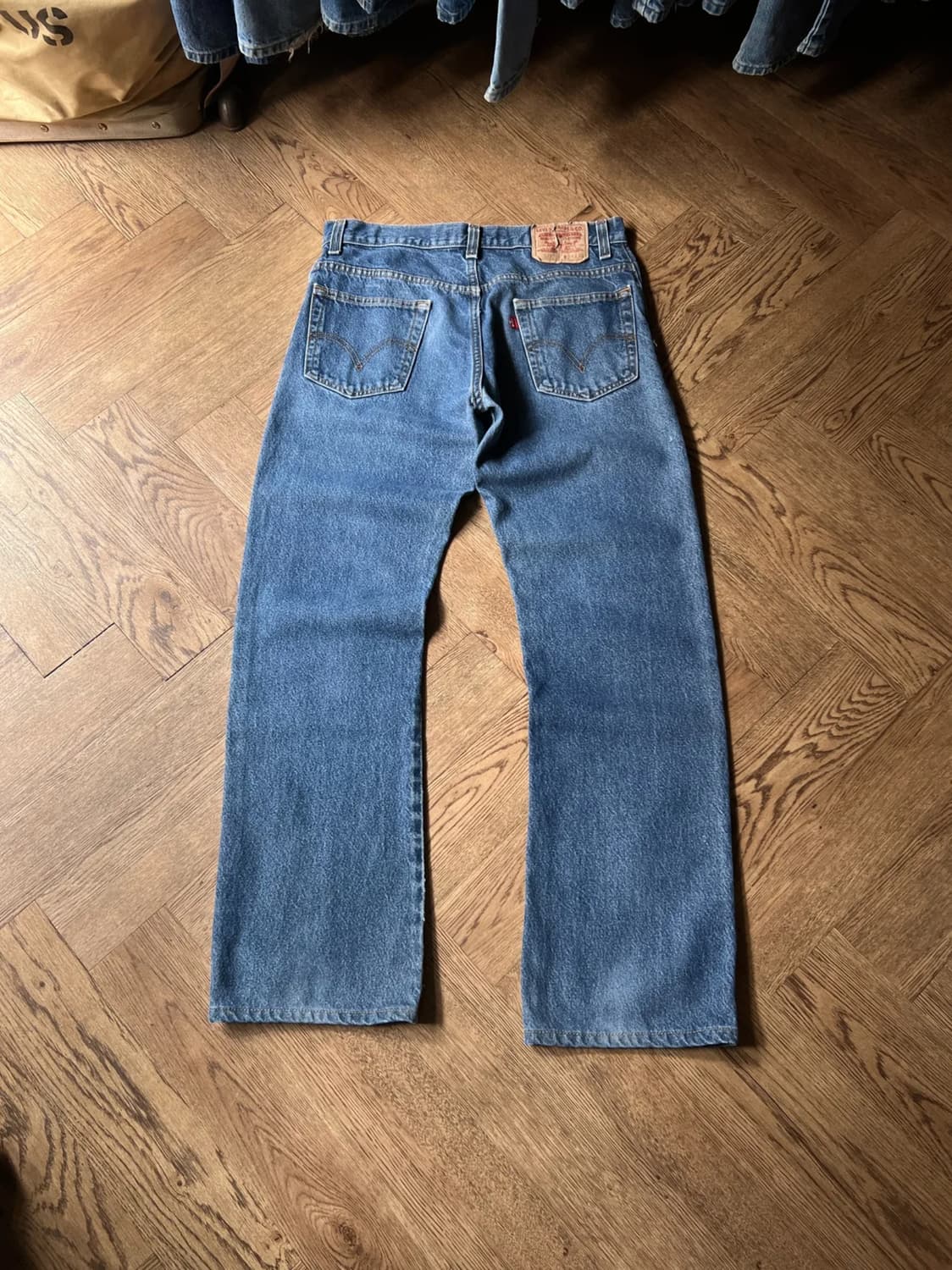 [34]00's 리바이스 USA 517 빈티지 워싱 플레어핏 데님 팬츠 상품이미지1