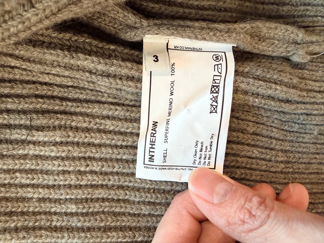 인더로우 풀집업 니트 카키멜란지 3 상품이미지3