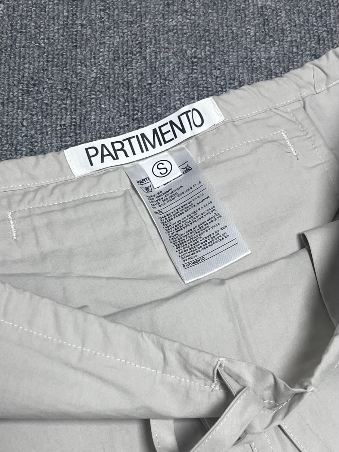 파르티멘토_라운딩 드로우스트링 팬츠_라이트 그레이 상품이미지5