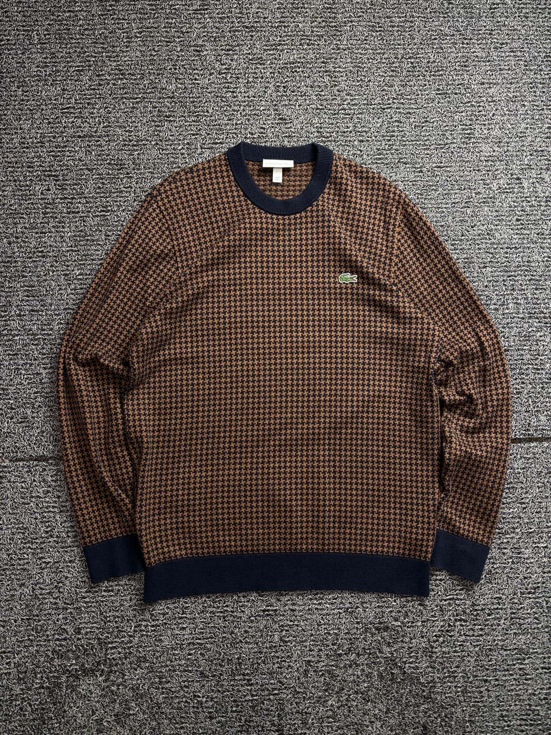 라코스테 하운드투스 패턴 울 코튼 크루넥 스웨터 2496 상품이미지2