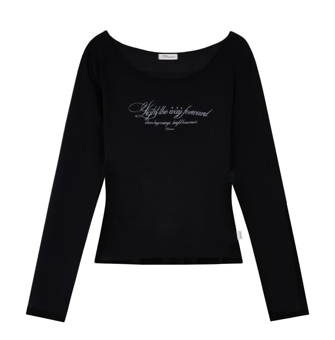 클리시어 클린 클럽 레터 탑 블랙 상품이미지1