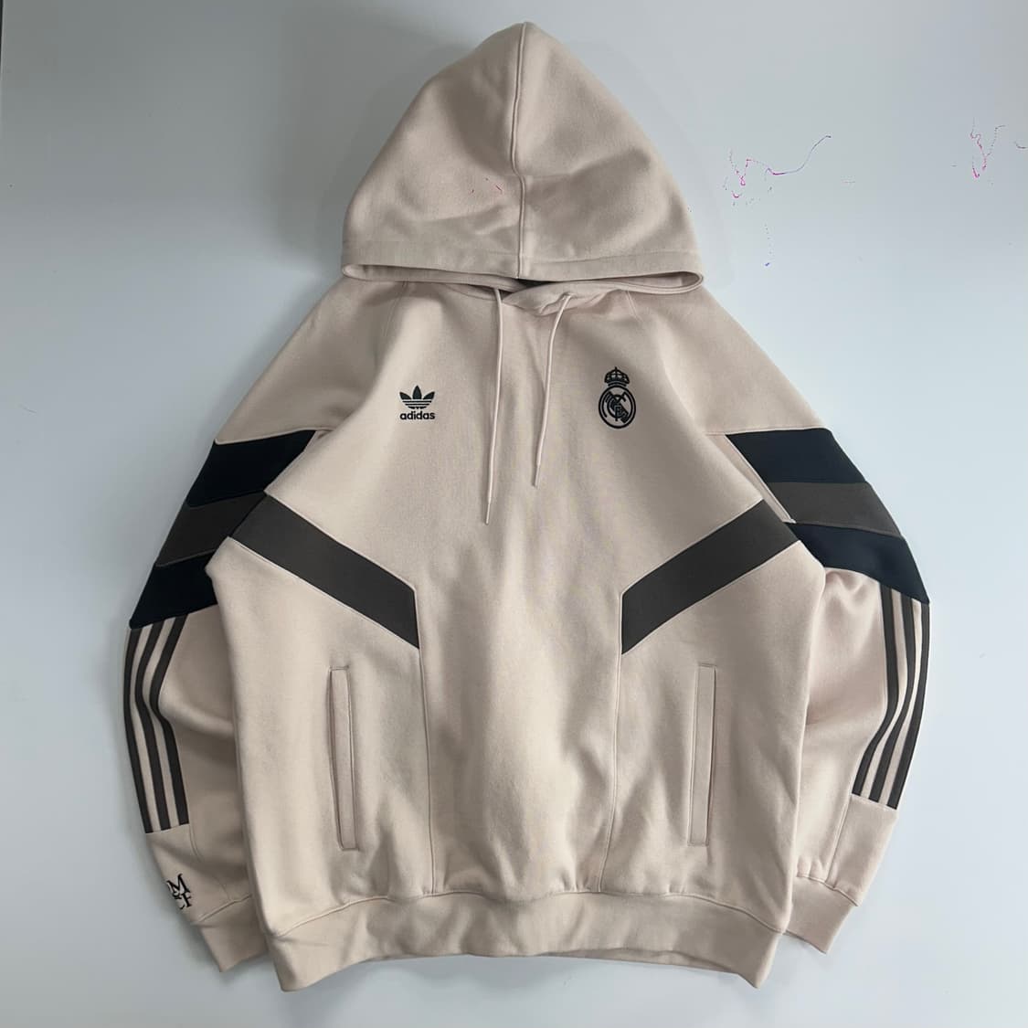 Adidas 아디다스 레알 마드리드 라이트 핑크 기모 후드티  상품이미지3