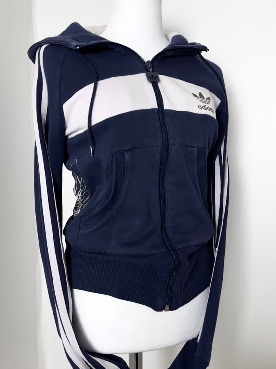 아디다스 네이비 y2k 후드집업 상품이미지1