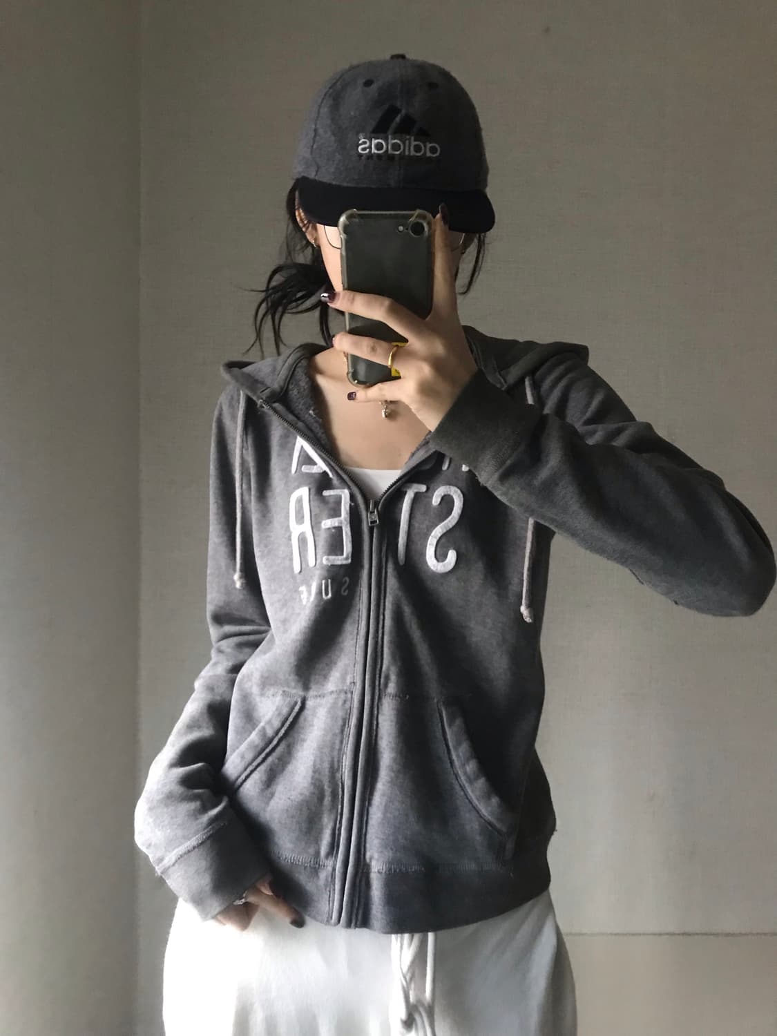 홀리스터 그레이 후드집업 상품이미지2