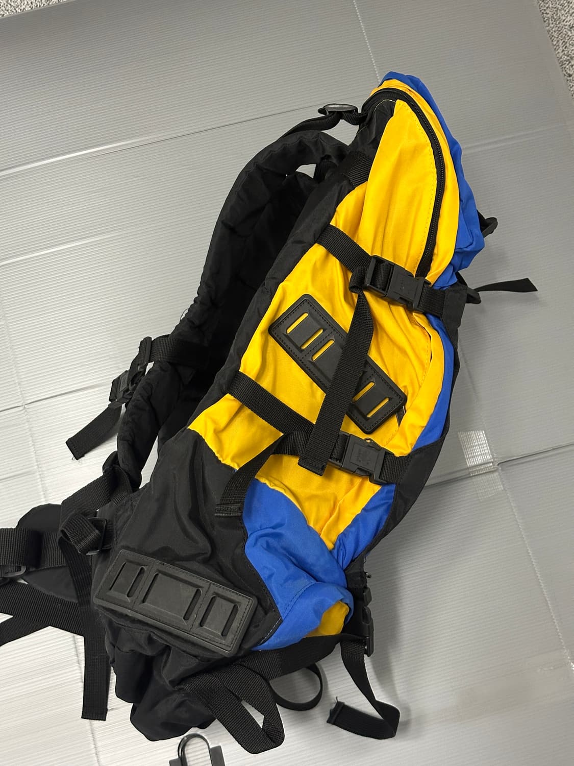 아디다스 올드스쿨 백팩 가방 블루 옐로우 상품이미지5