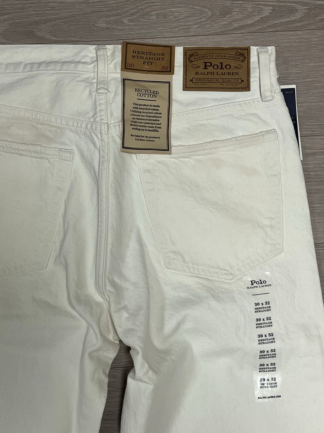 (새상품) 폴로 랄프로렌 헤리티지 스트레이트 데님 팬츠 화이트 상품이미지9