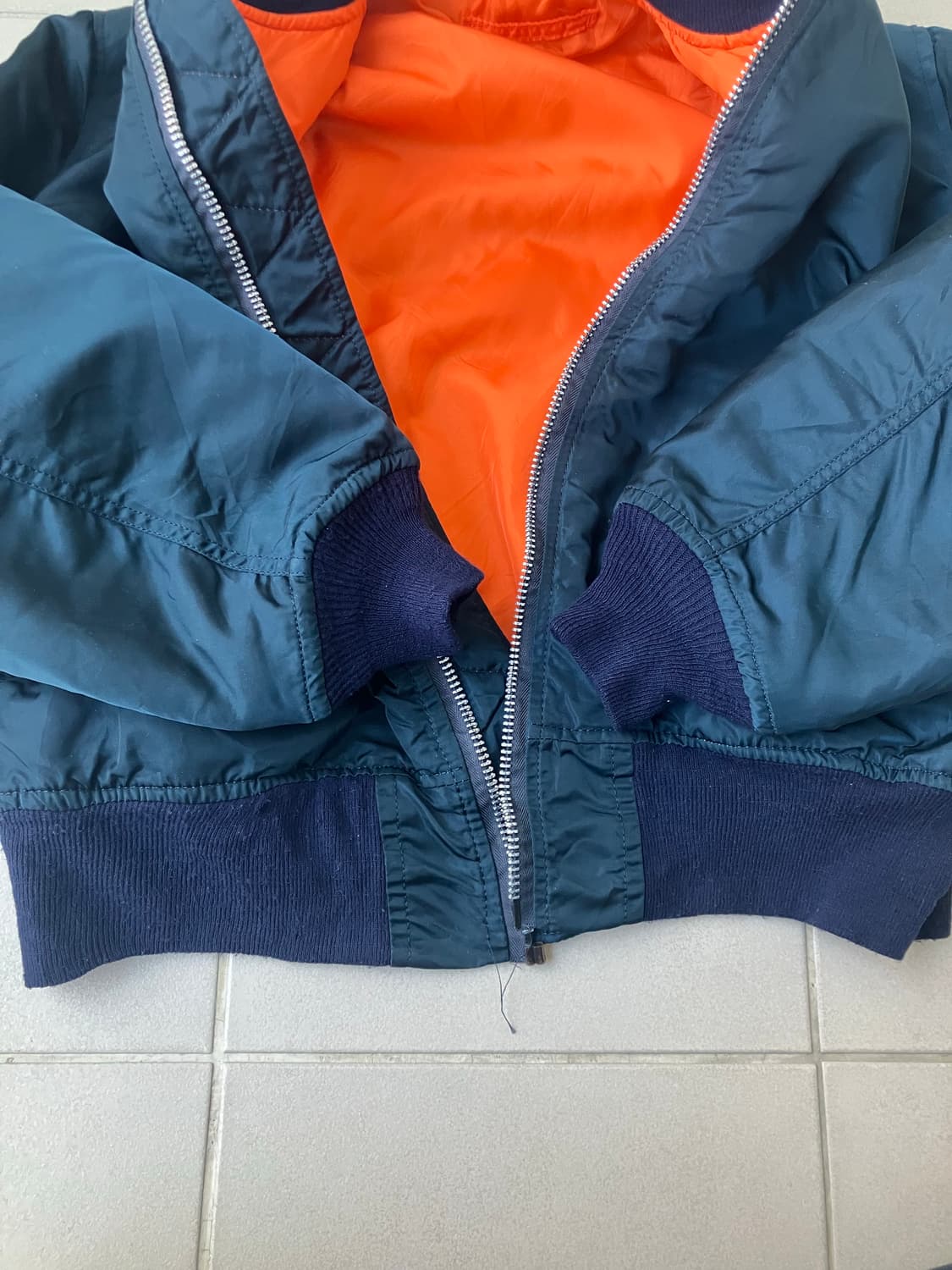 80s usaf alpha ma-1 flight jacket navy 상품이미지8