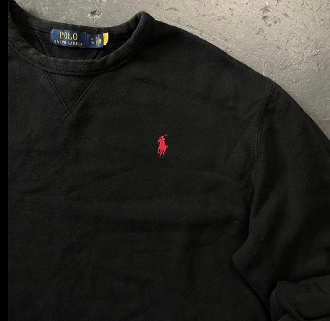 폴로 랄프로렌 신형 맨투맨 블랙 레드 상품이미지2