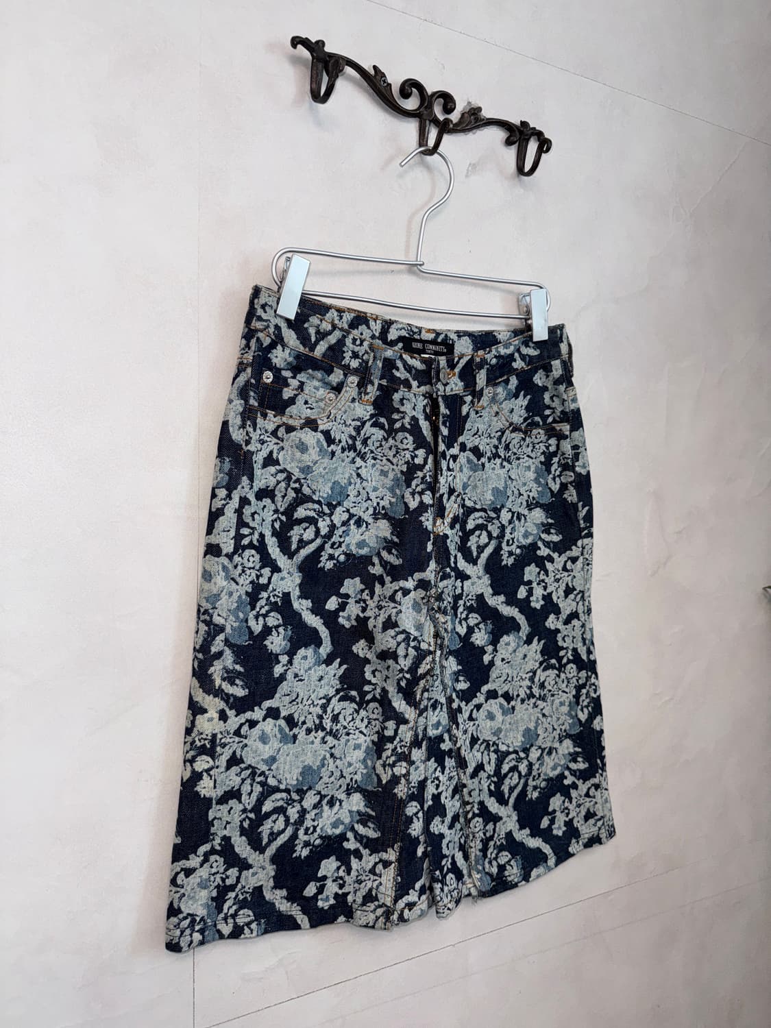 Ozone Community denim oriental flower sk 상품이미지2