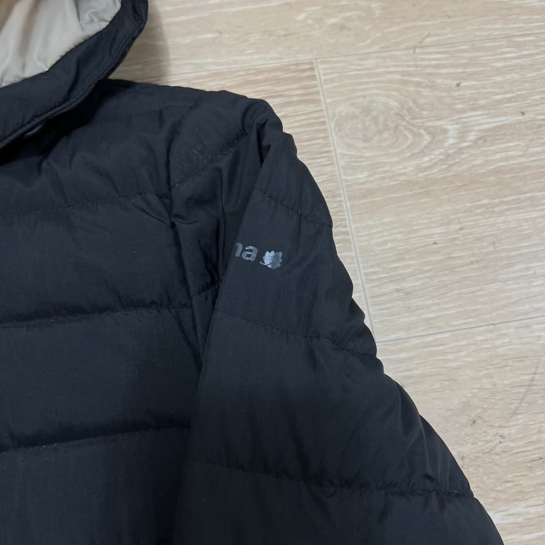 라푸마 여성 덕다운 후드 경량 롱패딩 점퍼 [블랙] M/95 상품이미지4