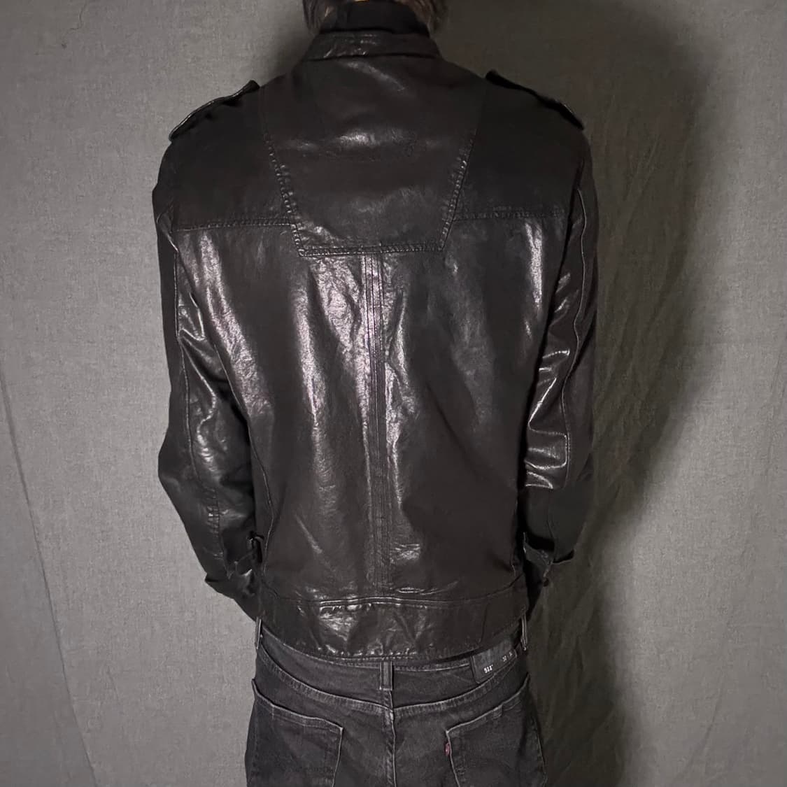 lamb skin pocket leather jacket 상품이미지6