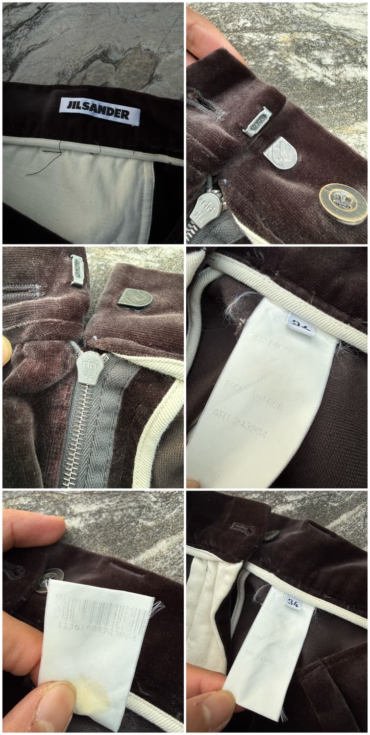 Jilsander 질샌더 브라운 벨벳 팬츠 상품이미지6