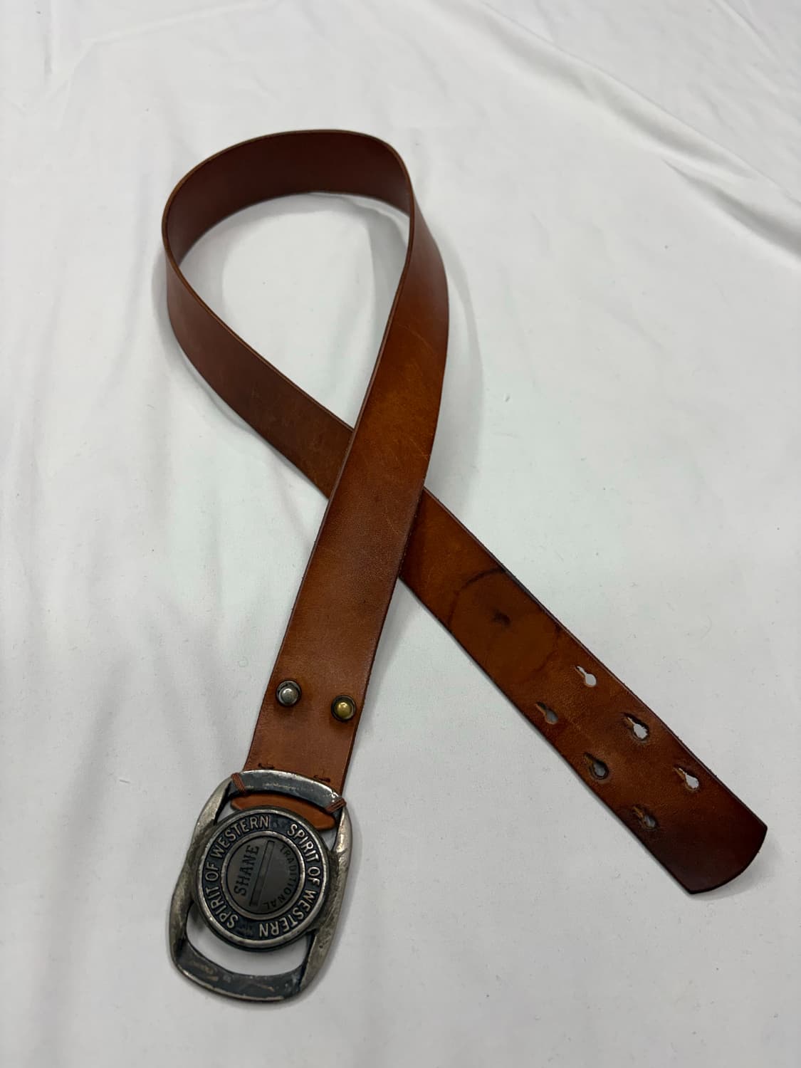 빈티지 웨스턴 버클 레더 벨트 상품이미지3