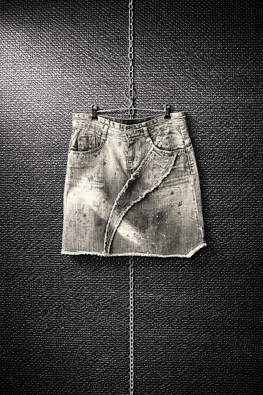 Vivigirls 워싱 그레이 스커트 상품이미지1