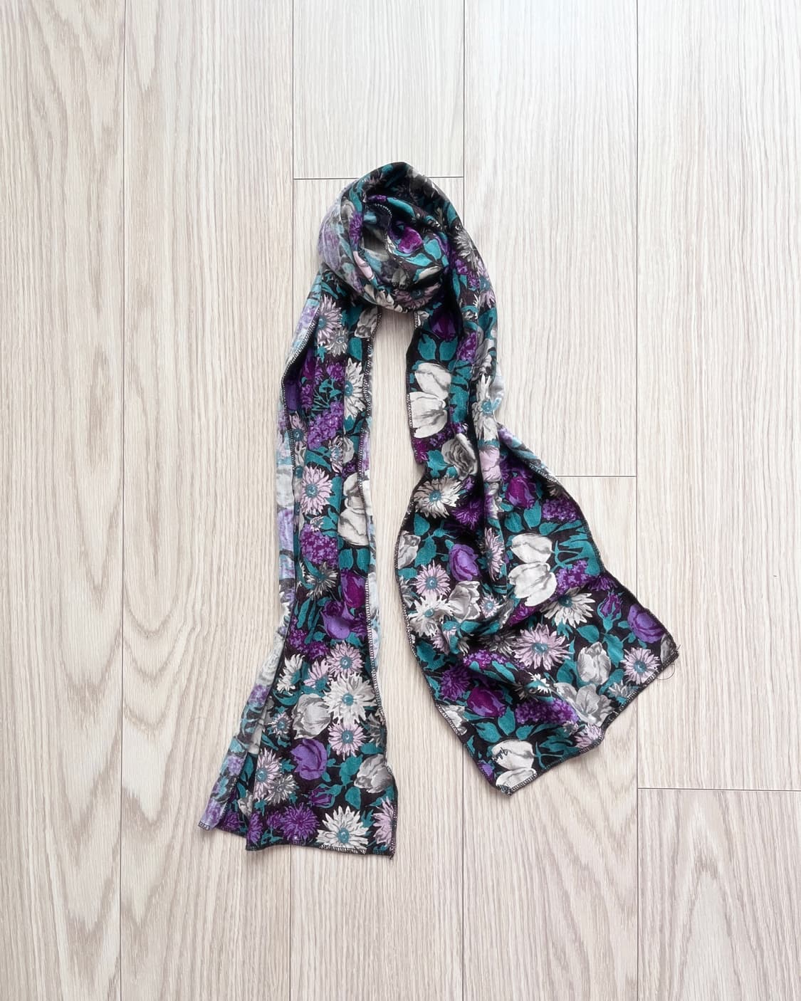 보라 꽃 모리걸 스카프 상품이미지1