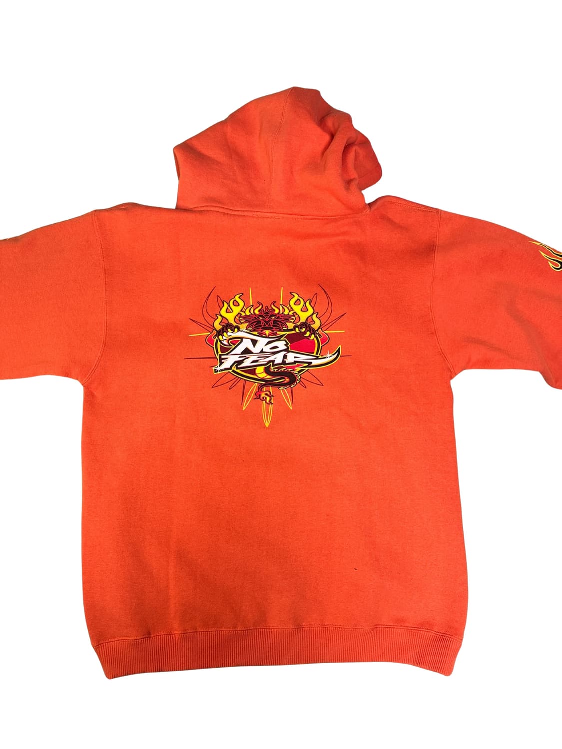 빈티지 00s 노피어 Nofear 드래곤 플레임 후디 후드티 L 상품이미지6