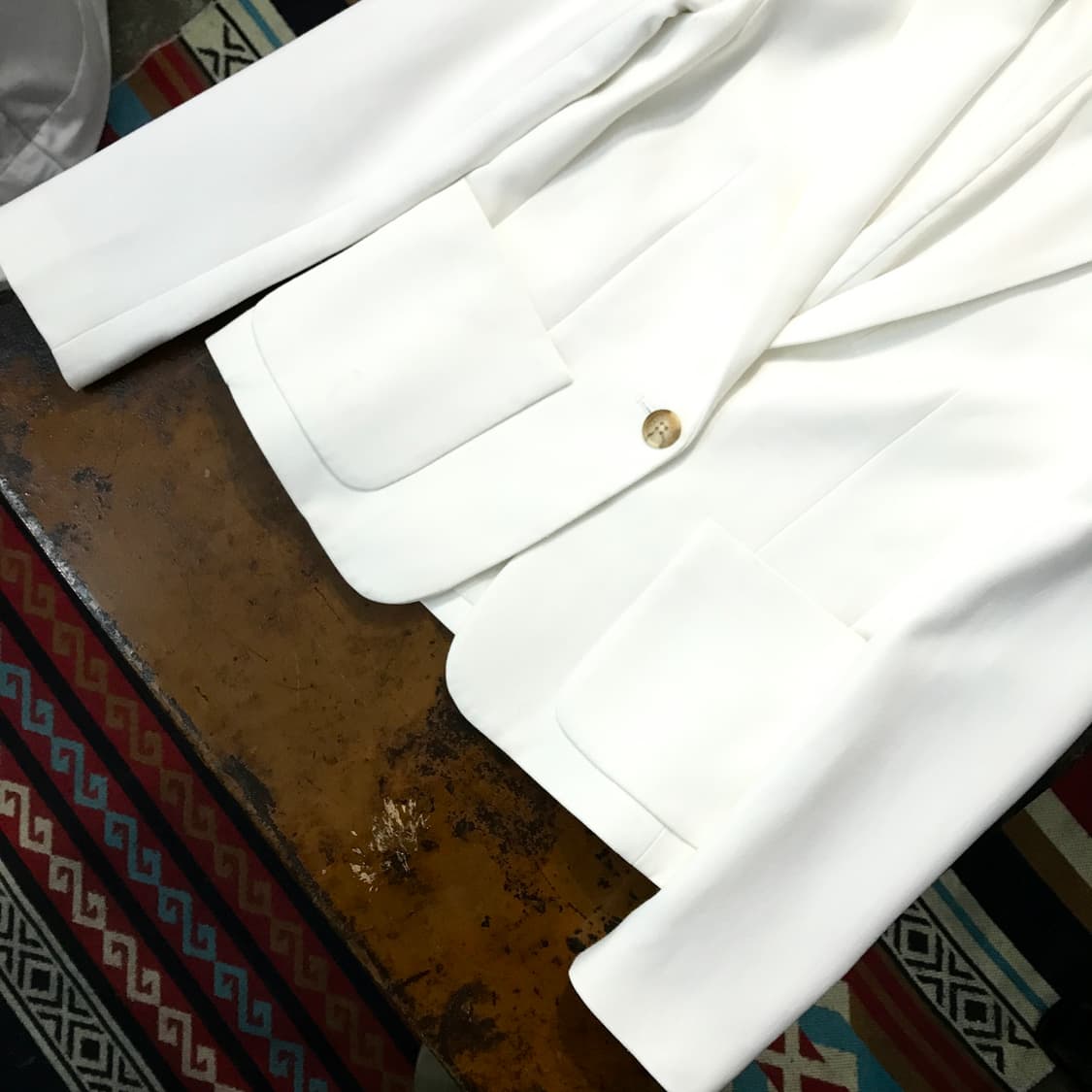 아르마니 익스체인지 화이트 원버튼 블레이저 자켓 여성 44 55 사이즈 상품이미지3