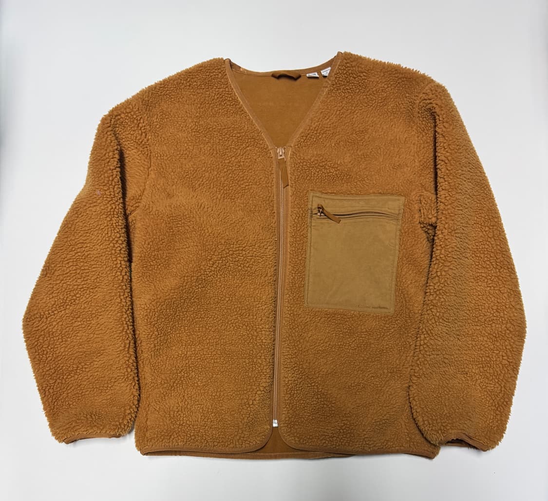 유니클로 U 플리스 집업 자켓 브라운 M 상품이미지1