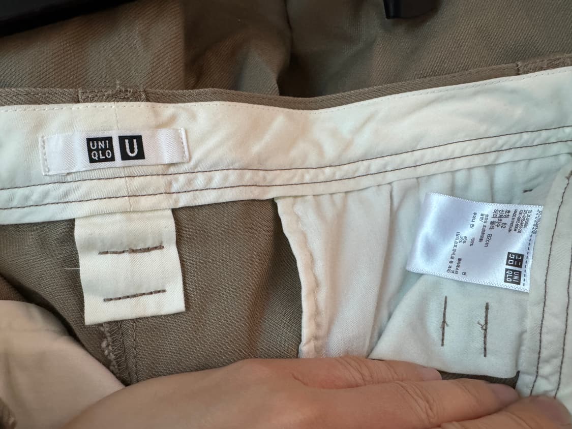 [32]유니클로 U 치노팬츠 베이지 팝니다 상품이미지3