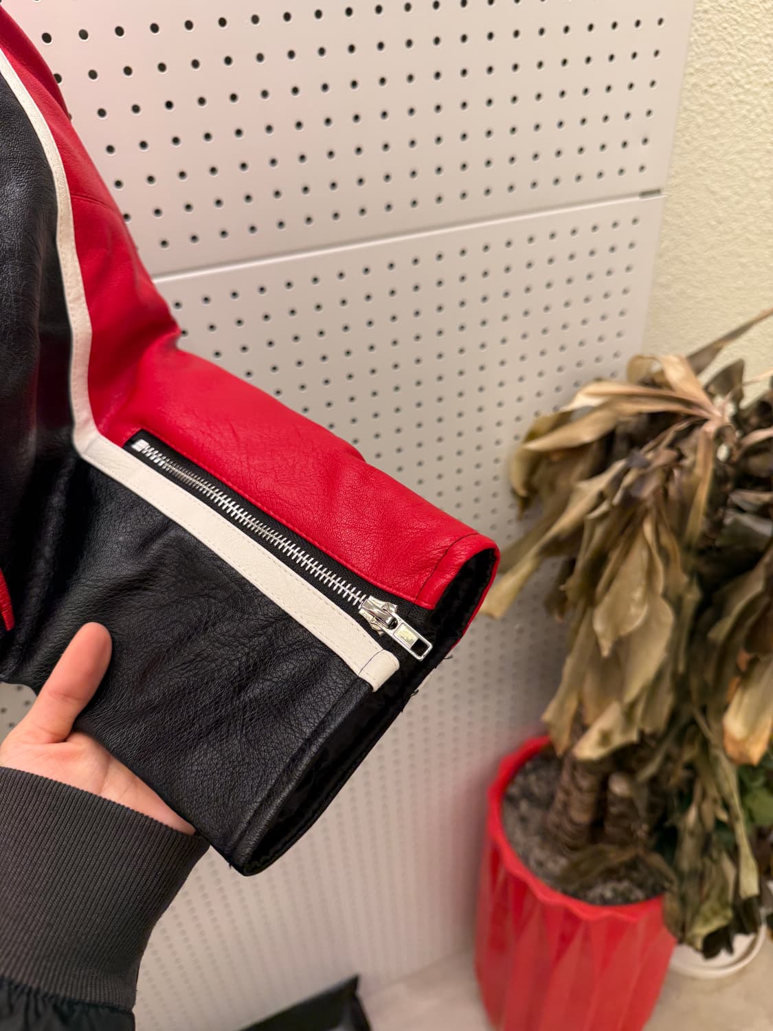 페라리 스폰서 레드 빅로고 레이싱 레더 자켓 U344 상품이미지4