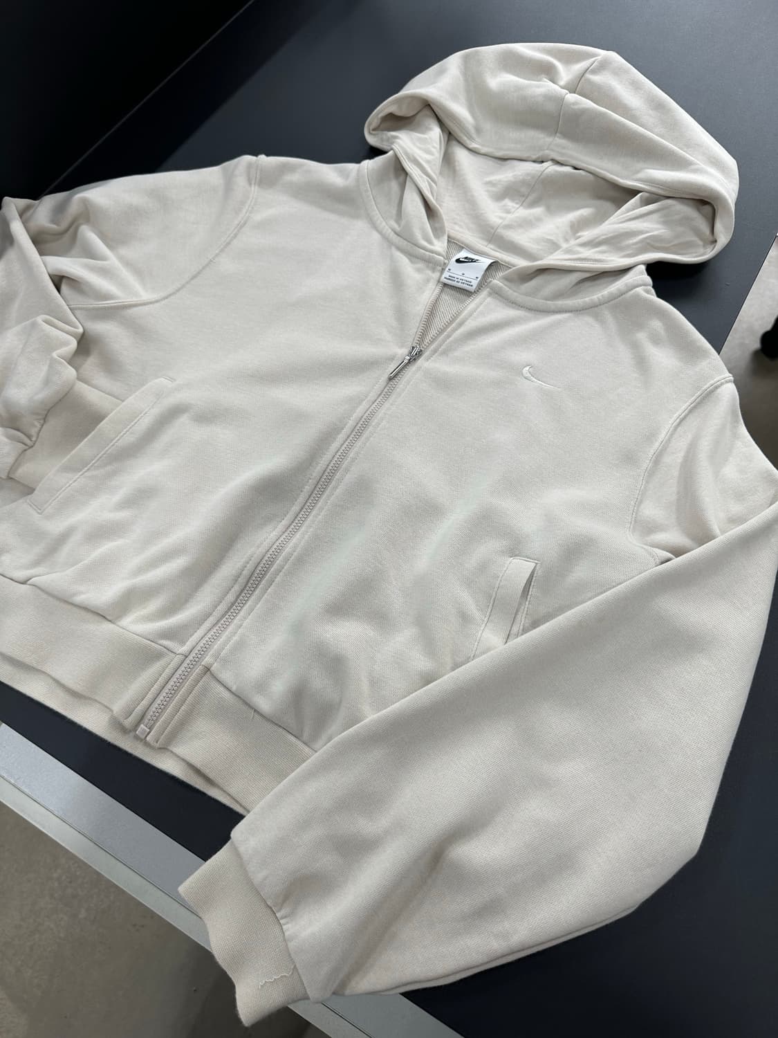 나이키 뮤트베이지 세미크롭 후드집업 상품이미지5