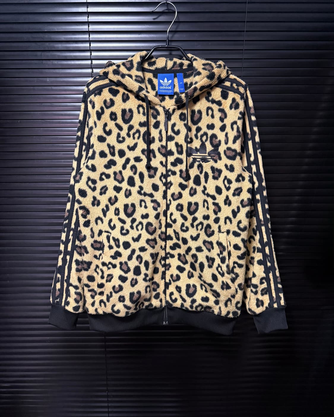 아디다스 호피 레오파드 털 후리스 후드집업 100 L 갸루 로리 펑크 퍼 상품이미지3