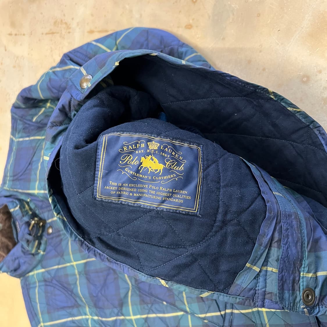 XL 폴로랄프로렌 블랙와치 퀼팅 타탄체크 자켓 상품이미지6