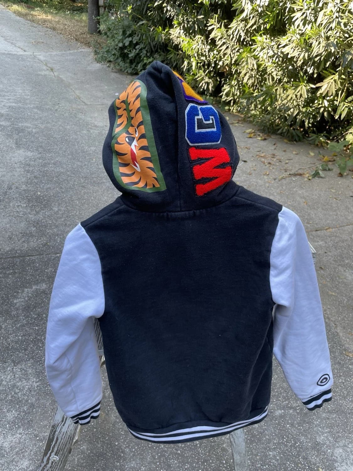  베이프 샤크 인 마일로 후드 바시티 자켓 상품이미지2