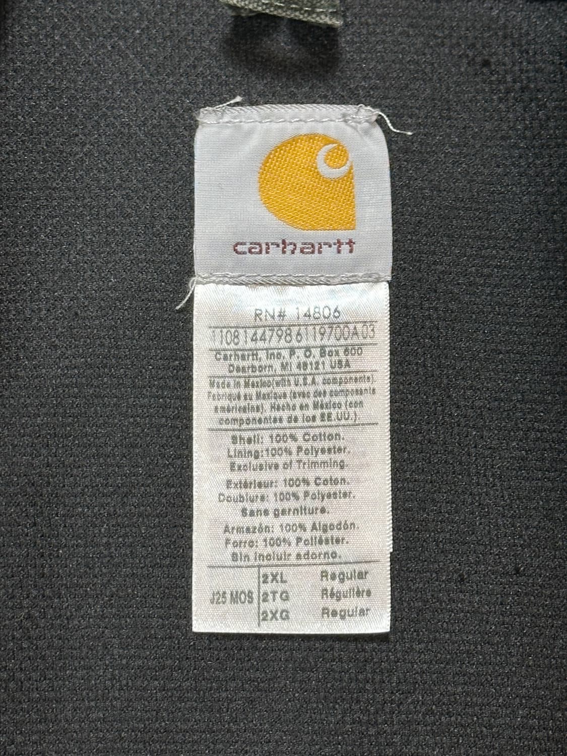 00's OG 칼하트 J25 액티브 자켓 칼하트 J130 MOS 상품이미지9