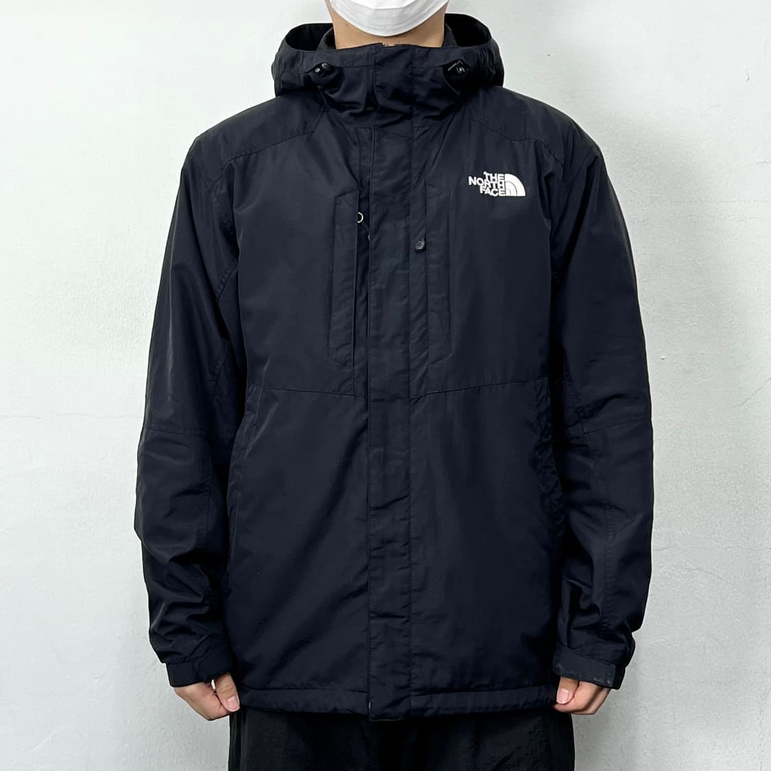 노스페이스 디테일 포켓 로고 후드 바람막이 자켓 상품이미지1