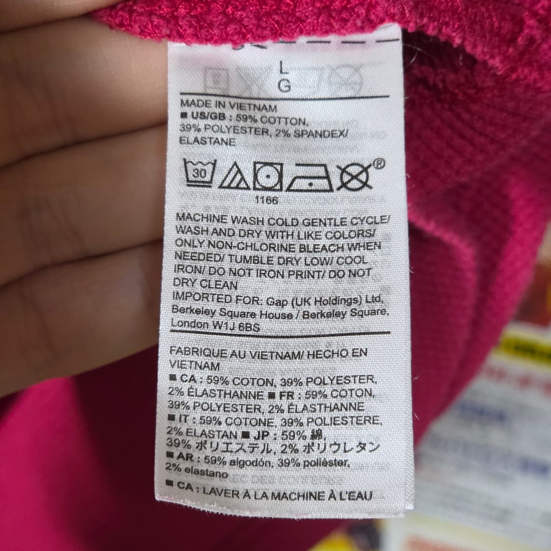 갭 핑크 와플 롱슬리브 쭉티 상품이미지8