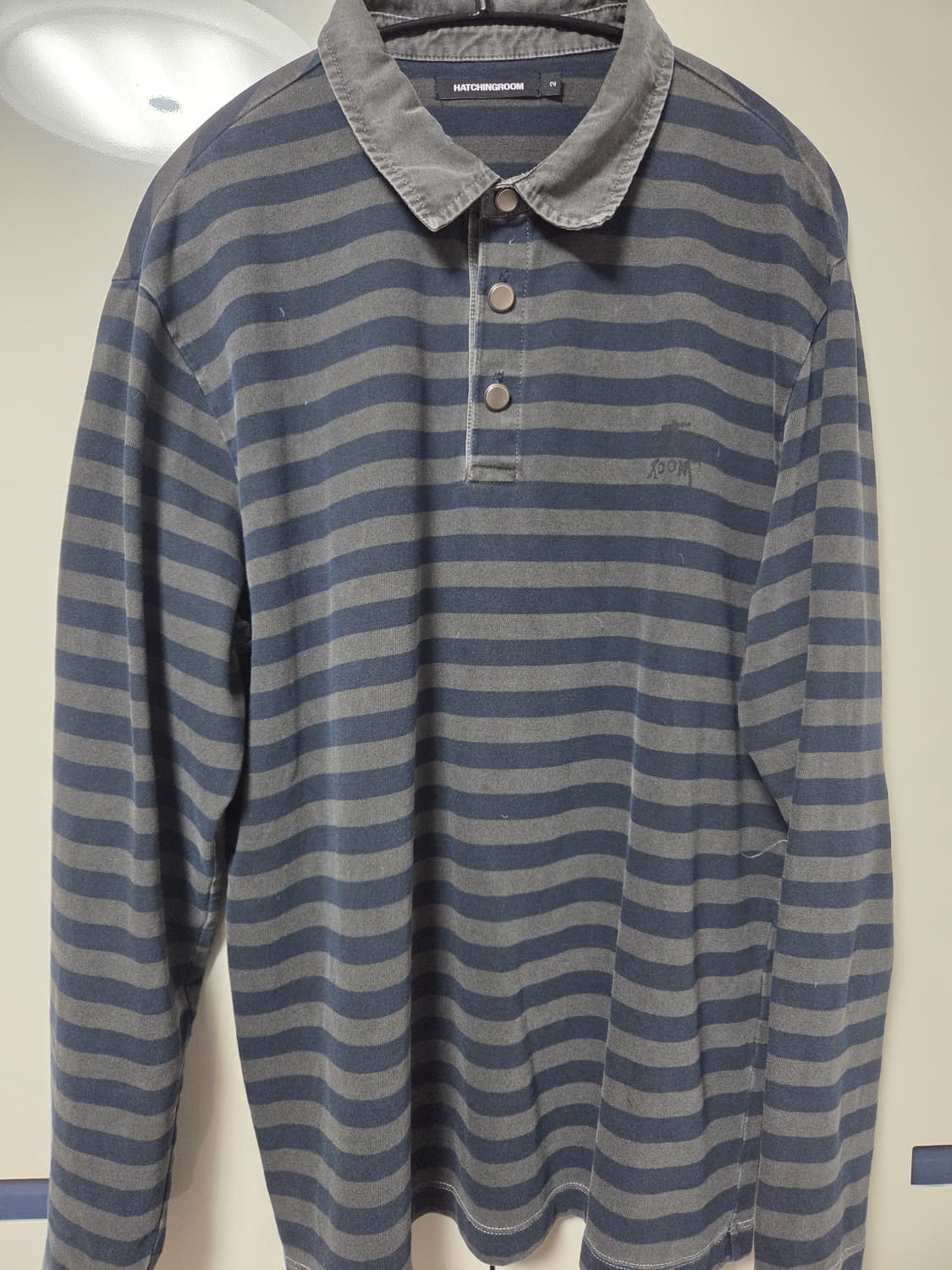 해칭룸 스트라이프 긴팔 카라티 상품이미지2