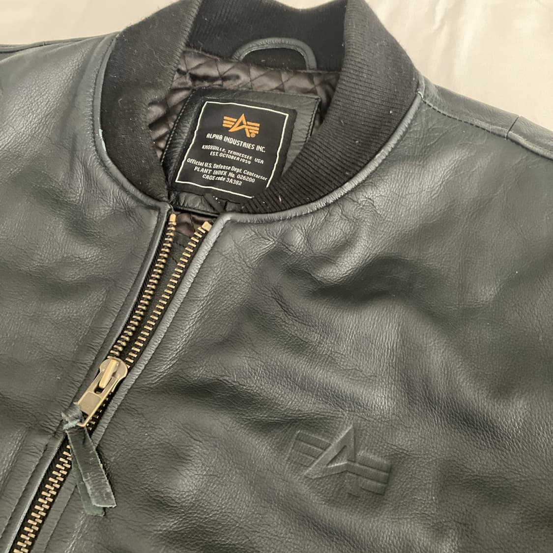 10~20s 알파 인더스트리 레더 MA-1 플라이트 자켓 상품이미지2