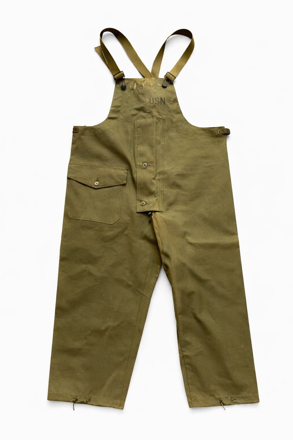 40s US NAVY Wet Weather 오버롤 S 데드스탁 상품이미지1