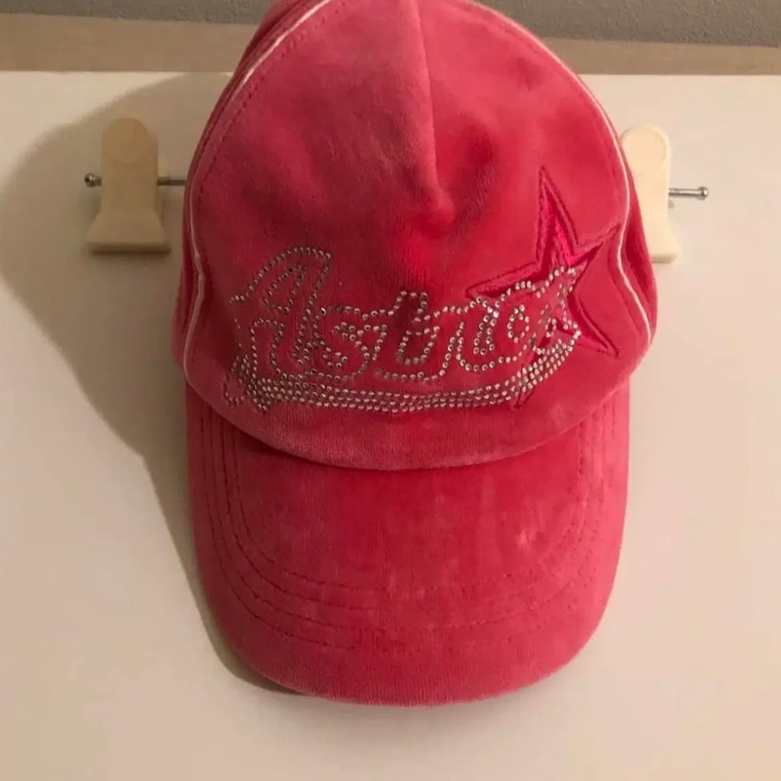 MLB 빈티지 y2k 키치 하이틴 벨벳 캡 상품이미지4