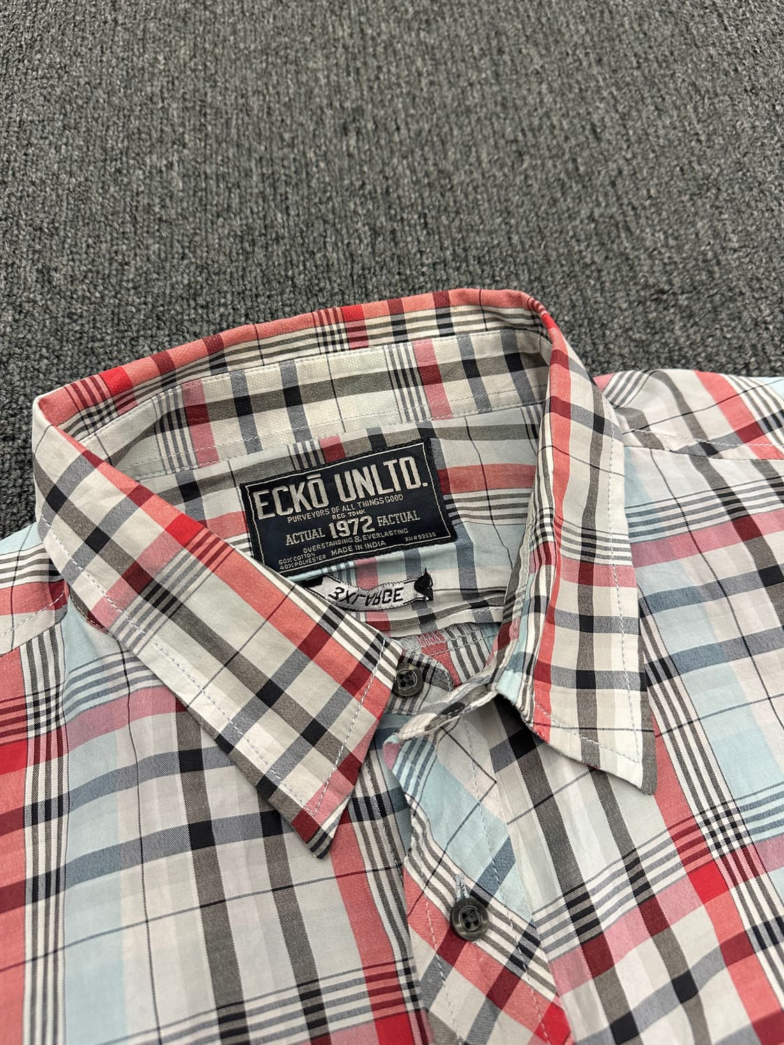 3XL) ECKO UNLTD 에코 언리미티드 빈티지 체크 반팔셔츠 상품이미지4