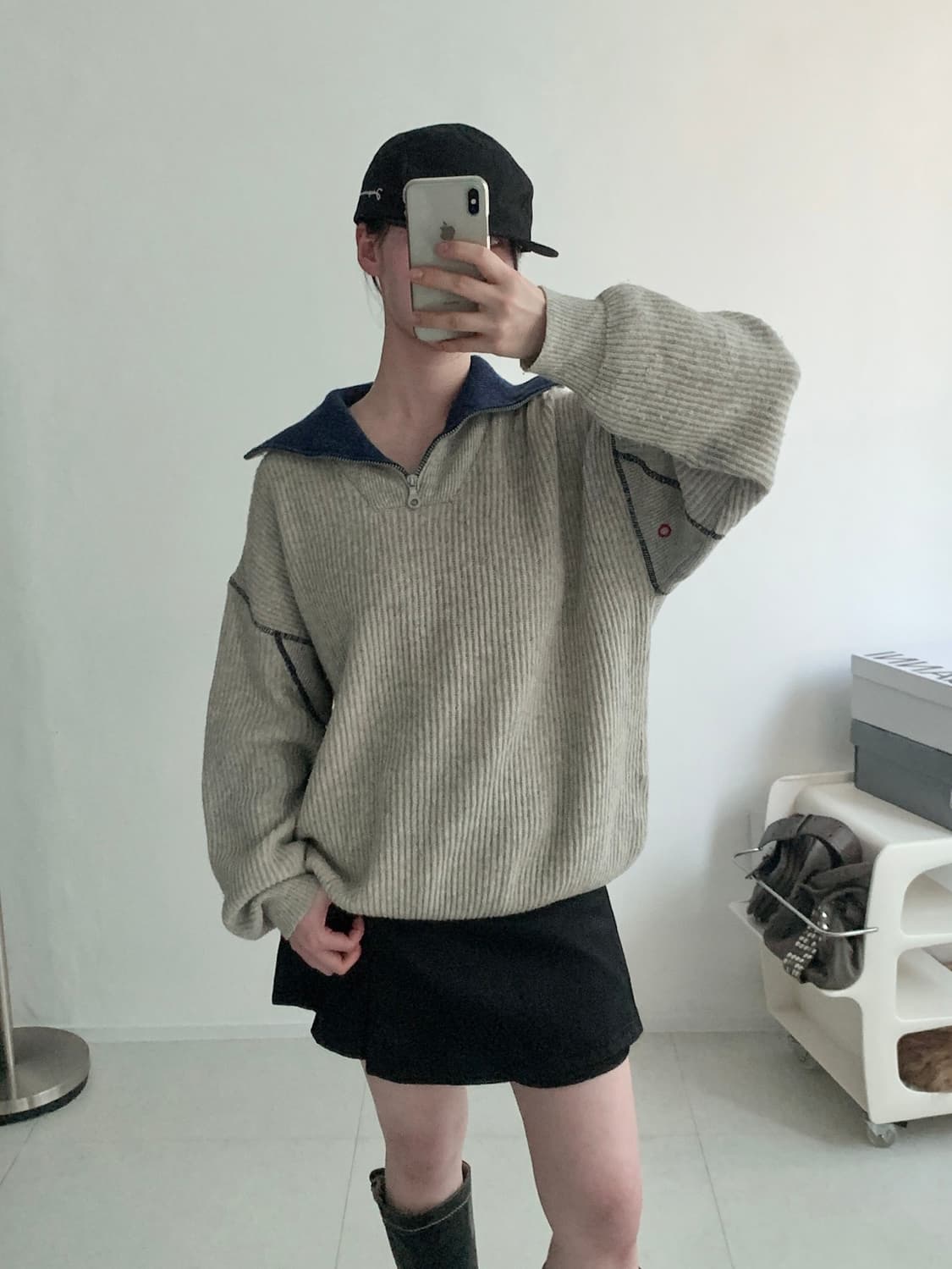 Collar Half-Zip Knit 상품이미지2