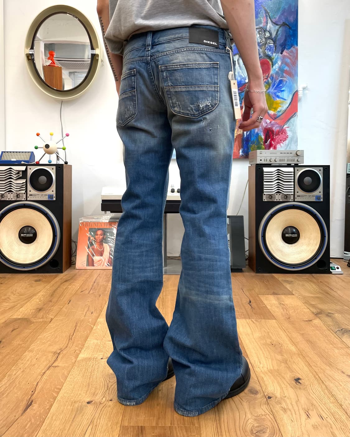 [30] 디젤 패치워크 플레어 데님 팬츠 상품이미지3