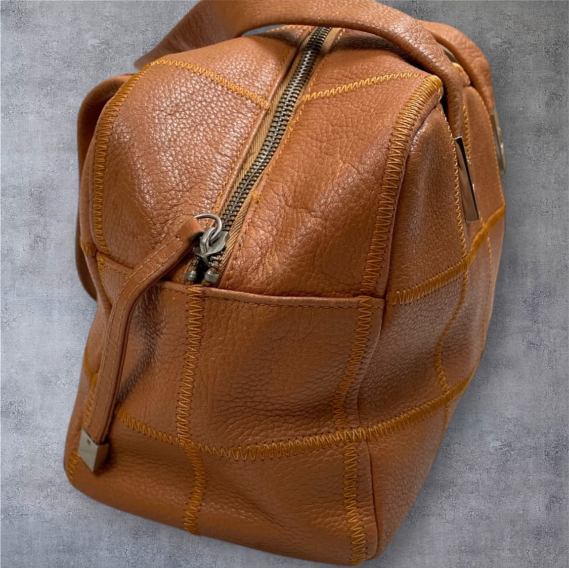 샤넬 Chanel 브라운 빈티지 가죽 보스턴백 숄더백 상품이미지5