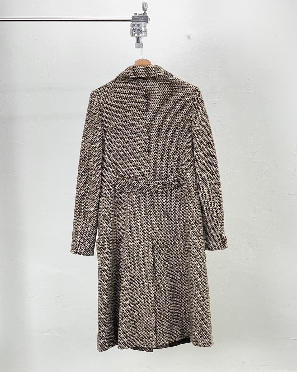 막스 마라 하운드 투스 체크 울 헤링본 롱 코트 상품이미지6