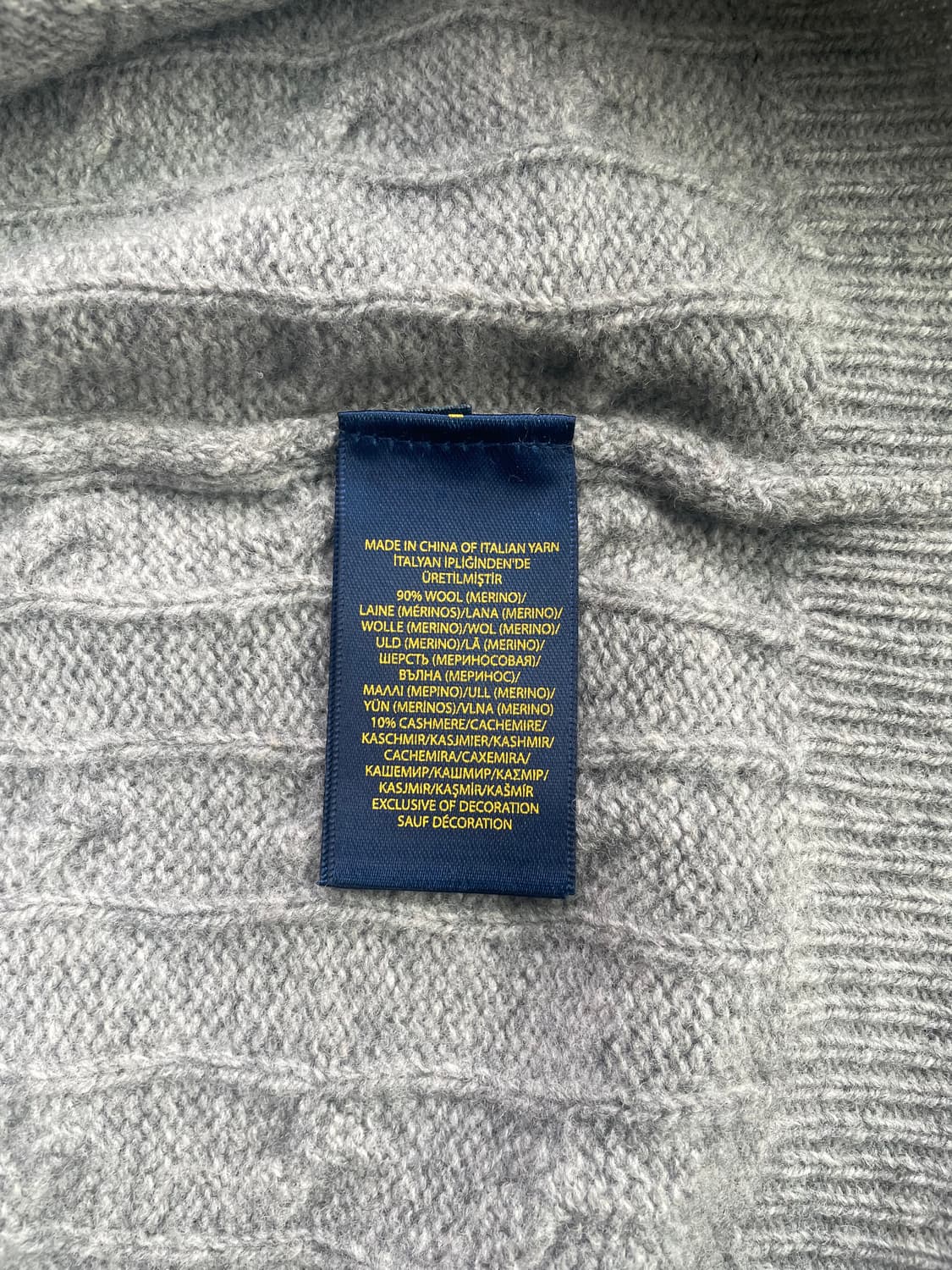 [L] 폴로 랄프로렌 여성 메리노울 케이블 꽈배기 브이넥 니트 스웨터 상품이미지8